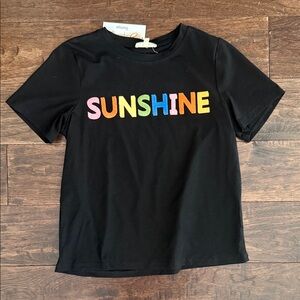 Hayden Girls Black 'Sunshine' Tee